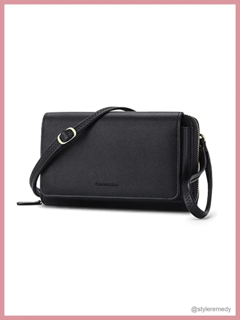 Women's Vegan Leather RFID Crossbody Wristlet Wallet Clutch Purse with Phone
